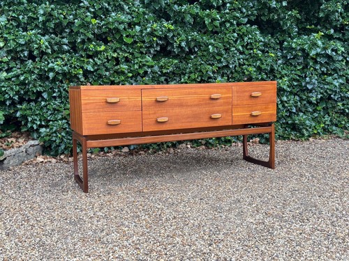 Vintage plan quadrille teak - g,