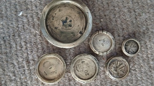 Vintage brass weights for - ,