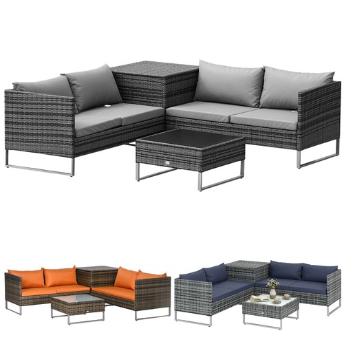 Rattan garden furniture corner - rattan,