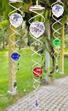 Wind Spinner Crystal Twister Gazing Ball Spiral Cyclone Decor Swivel Hang Hook