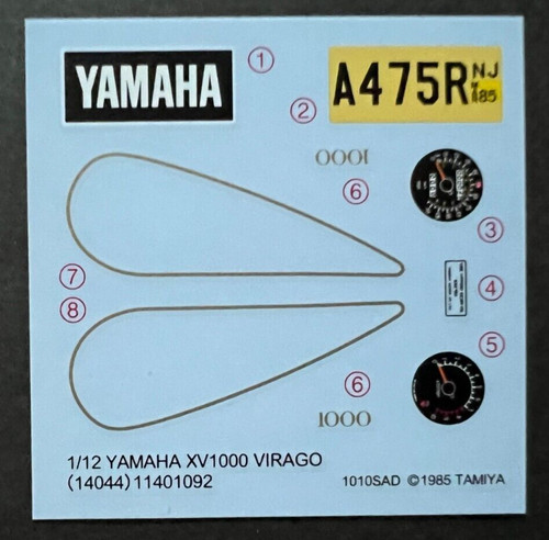 Tamiya decals yamaha - decals, 1/12