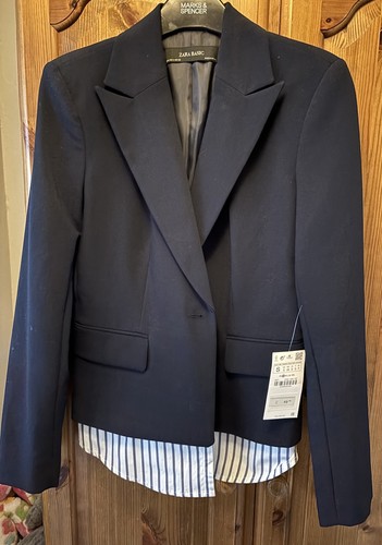 Bnwt zara basic navy blazer - zara,