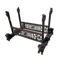 Chinese Double Screen Stand Hongmu Rosewood - Late Qing Dynasty - Handcarved