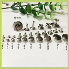 Single Cap Rivets 3mm-15mm Stud Rapid Rivets Leather Craft Repair