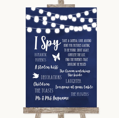 Navy blue watercolour lights - blue,