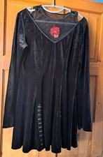 Punk Rave Black Velvet Dress