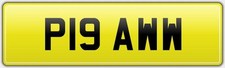PET GROOMING VAN NUMBER PLATE P19 AWW - PAW KITTY CAT DOG K9 CANINE CLIPPERS AW