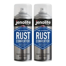 Jenolite Rust Converter Spray Ready to Paint Surface Metal DIY 400ml - 2-Pack