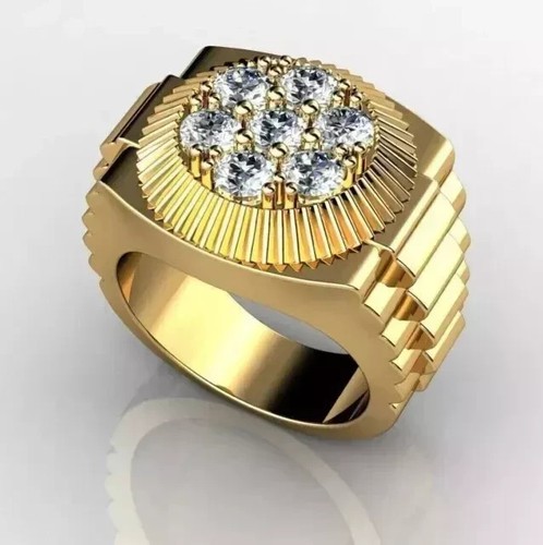 Men 3ct round cut lab - 3ct,