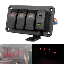 3 Gang 12V/24V Red LED Light