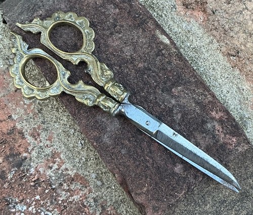 Antique ornate brass sewing - ornate,
