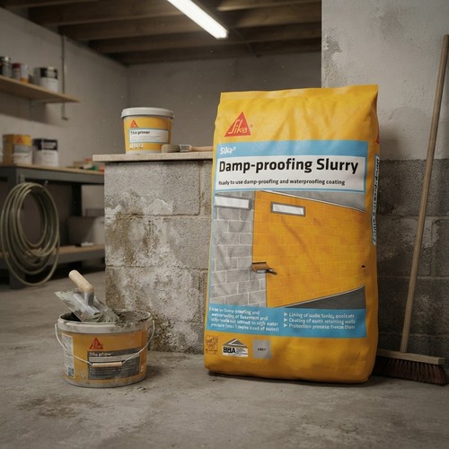 Sika damp proofing slurry grey - damp,