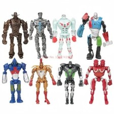 13cm 8pcs/set Real Steel Zeus Atom Midas Adam Robot Model Toys Figures D