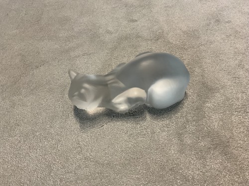 Lalique crouching cat - lalique,