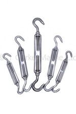 Stainless steel turnbuckle hook to hook wire rope tensioner M5 M6 M8 A4 316