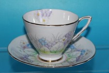 VINTAGE ROYAL STAFFORD BONE CHINA TEA CUP & SAUCER PASTEL FLOWERS PATTERN