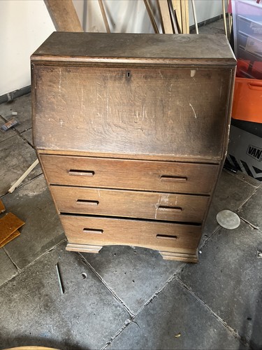 Antique bureau writing desk - bureau,