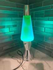 Vintage Y2K Motion Lava Lamp Model K2124 Blue & Yellow 14.5” Works Great