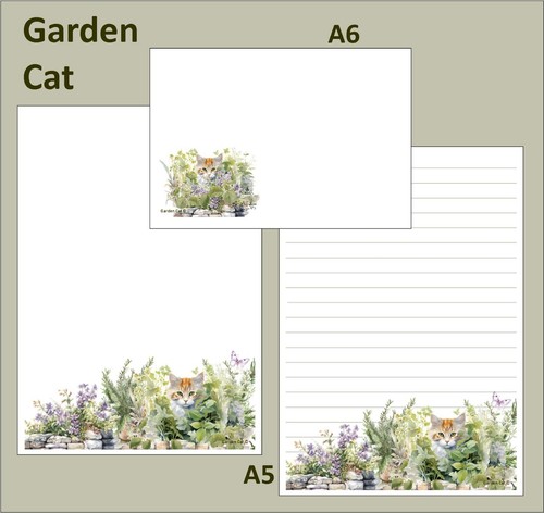 Garden cat writing - cat',