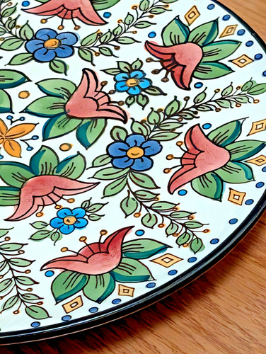 Vtg ceraplat hand painted - ceraplat,