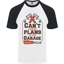 Plans In the Garage Carpentry DIY Tradesman Mens S/S Baseball T-Shirt