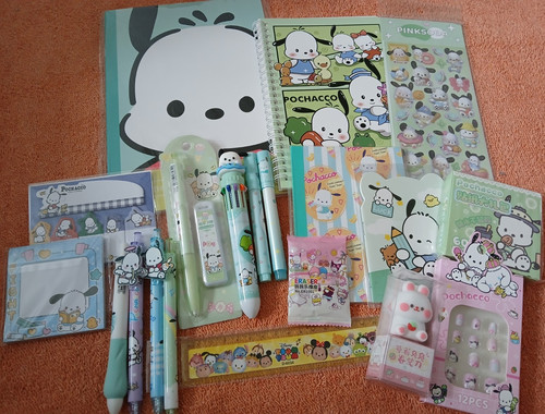 Sanrio pochacco stationery - sanrio,