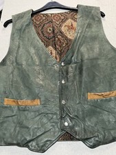 men's vintage green leather