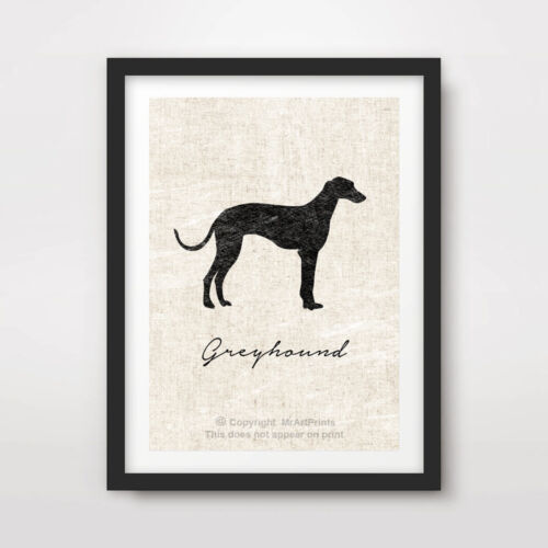 Greyhound dog art print - greyhound,