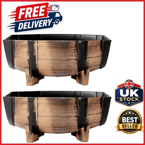 2pk garden half barrel planter - garden,