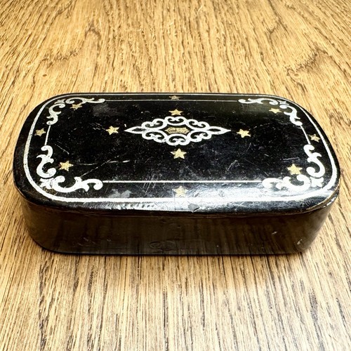 Antique papier mâché snuff - antique,