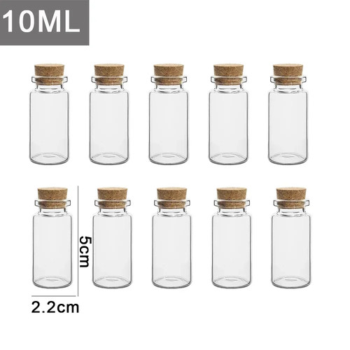 Pcs small glass bottles - 10,