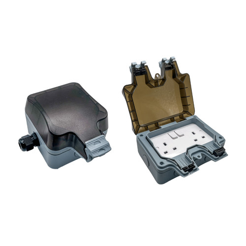 Wall mounted outdoor socket - socket, |
