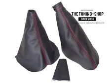 For Renault Laguna II 01-07 5 Speed Gear Knob Cover Handbrake Gaiter Red Stitch