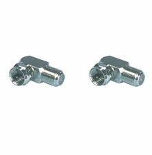 2x Right Angled F Connector