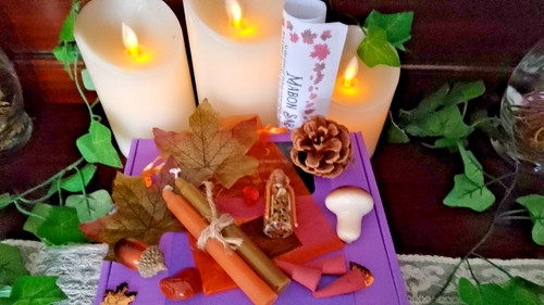 Autumn mabon altar decorations - altar,