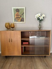 Midcentury Teak Glazed Bookcase 