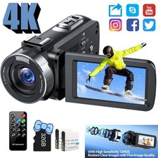 Camcorder Video Camera 4K 30fps 42MP 18XDigital Zoom Vlogging CamCorder Recorder