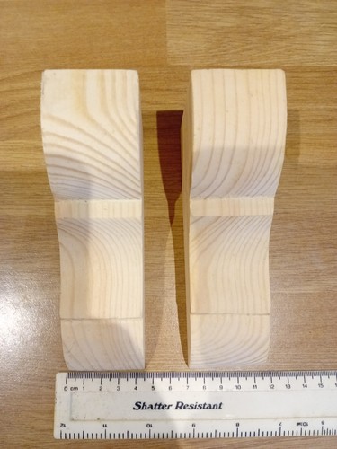 Wooden corbels pair shelf - wooden,