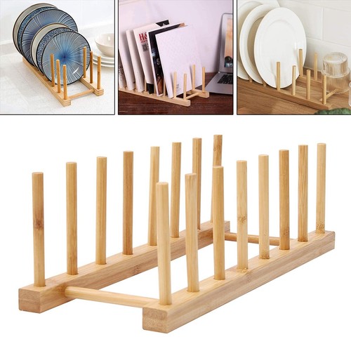 Bamboo wooden dish drainer - bamboo,