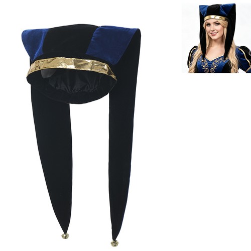Medieval jester hat with - hat, long