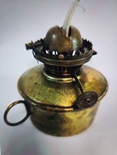 VINTAGE BRASS OIL LAMP KEROSENE LIGHT LANTERN TABLE HOME FARMHOUSE New Wick Rare