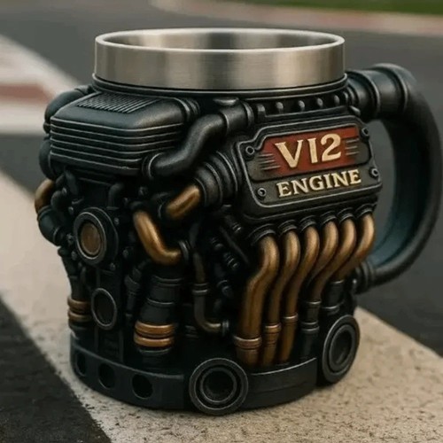 Retro v12 engine - retro, coffee
