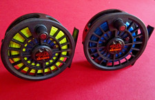 A VERY GOOD PAIR OF LIGHTLY USED 3 1/4" OKUMA FLY 280S REELS + LINES