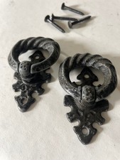 Pair antique drop handles - pair,