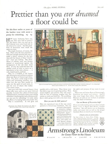 1926 armstrong linoleum - 1926,