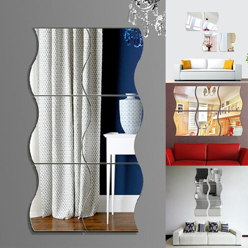 Glass mirror tiles wall - glass,