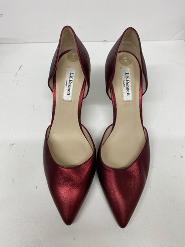 Women dark red - high, heels