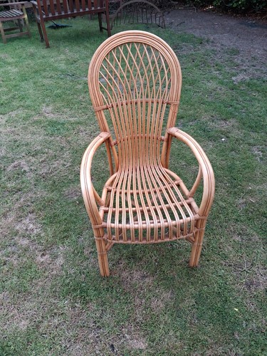 Vintage bamboo cane - cane, chair