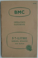 BMC OEF Range 5.7 Litre Diesel Engine Original Owners Handbook No. AKD3398
