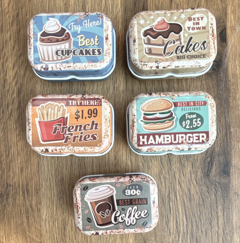 Set vintage retro hinged - of, 5